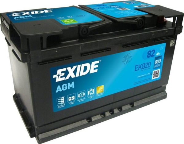 Baterie auto EXIDE AGM START&STOP 82Ah EK820 EN 800A