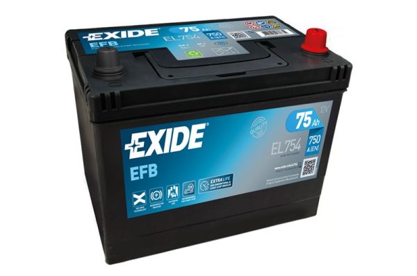 Baterie auto EXIDE EFB START&STOP 75Ah EL754 EN 750A