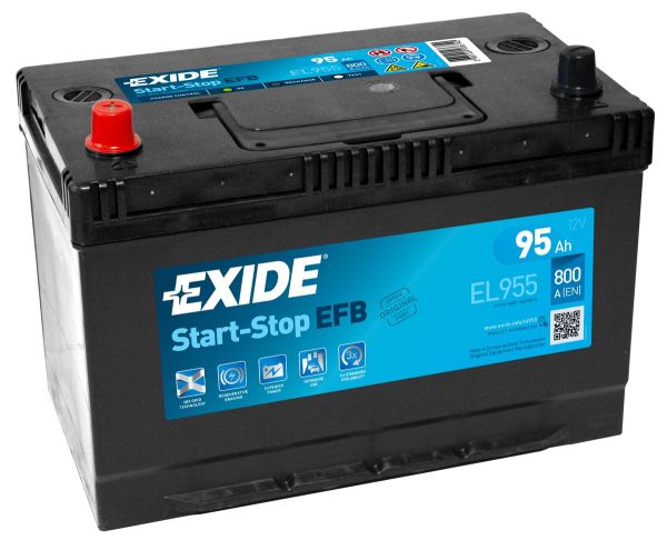 Baterie auto EXIDE EFB START&STOP 95Ah EL955 EN 800A