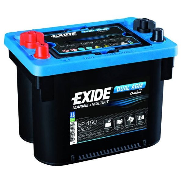 Baterie multifunctionala EXIDE DUAL AGM EP450 EN 750A